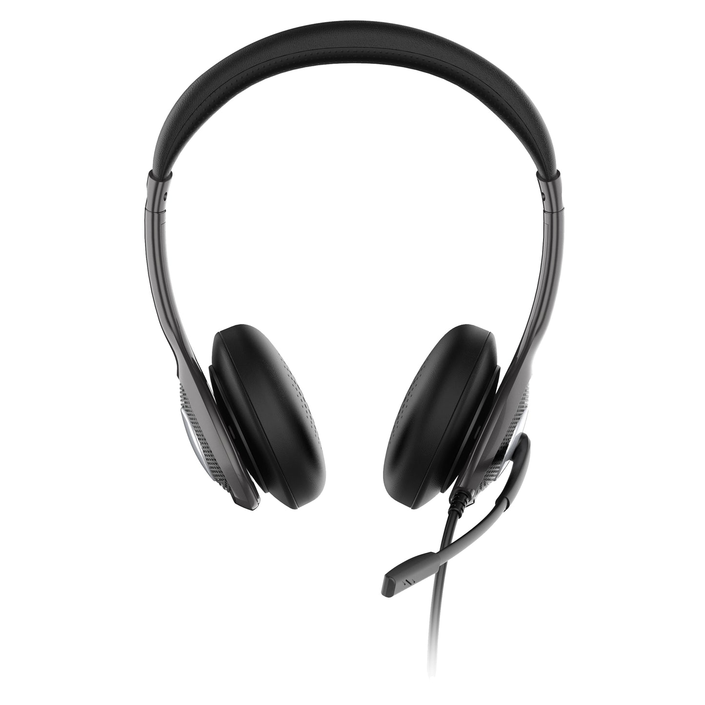 Front view of the Connect USB Stereo Headset with Boom Microphone.