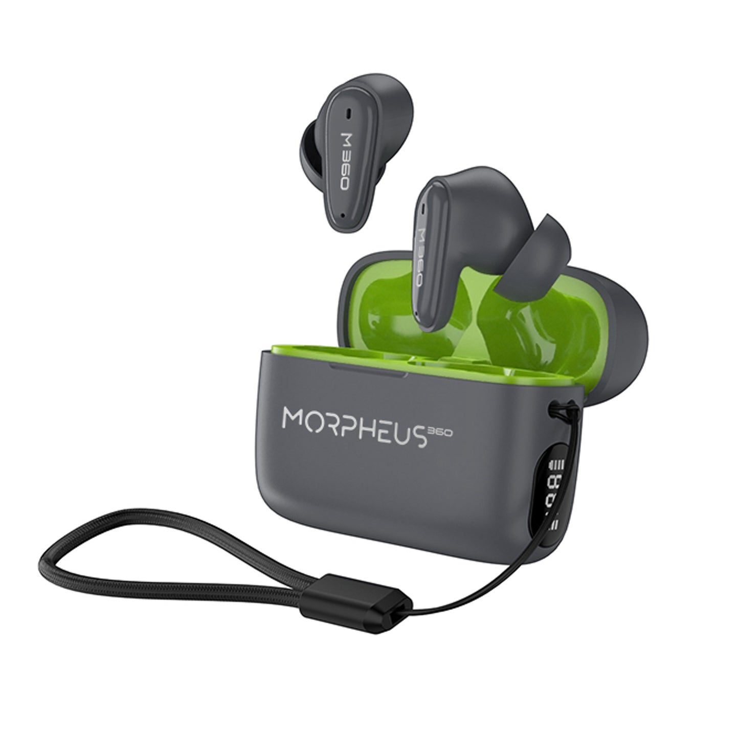 Morpheus 360 Nemesis True Wireless Earbuds - Bluetooth Headphones - Magnetic Charging Case - 20H Playtime - TW1800B