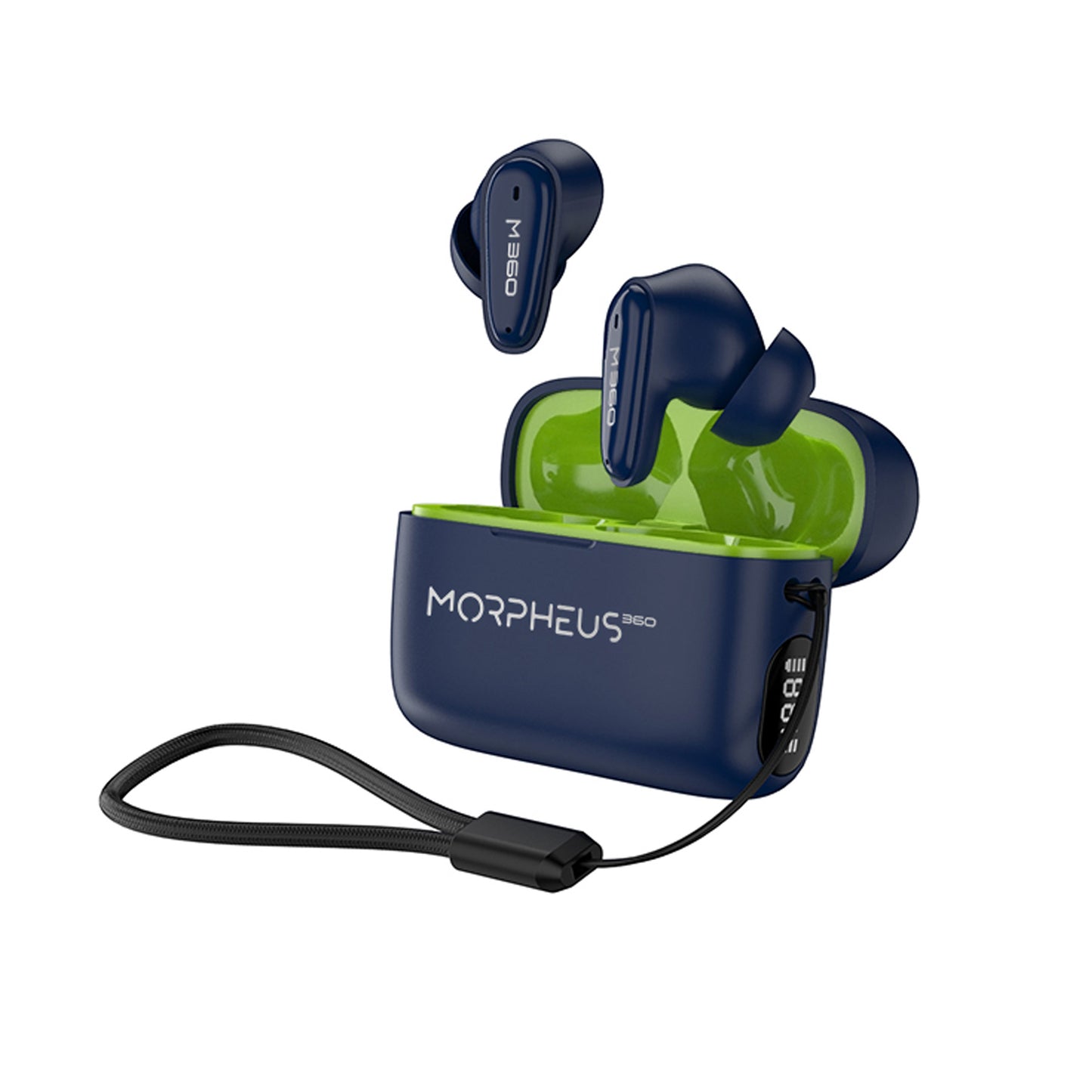 Morpheus 360 Nemesis True Wireless Earbuds - Bluetooth Headphones - Magnetic Charging Case - 20H Playtime - TW1800B