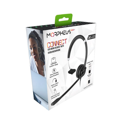 Picture of the Connect USB Mono Headset Retail Package.