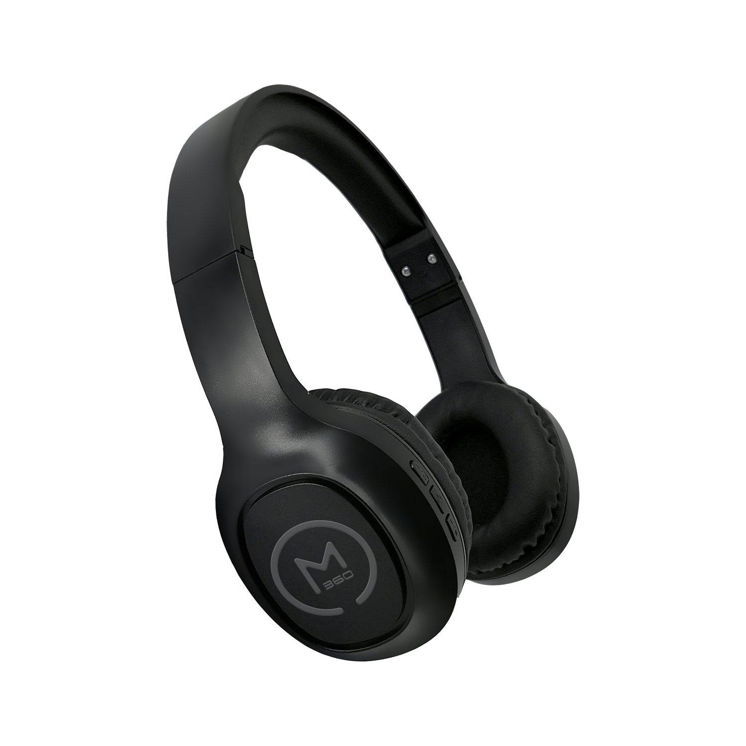 Photo of Morpheus 360 Tremors Wireless on-ear Headphones-Black, show the padded headband and plush earpads.