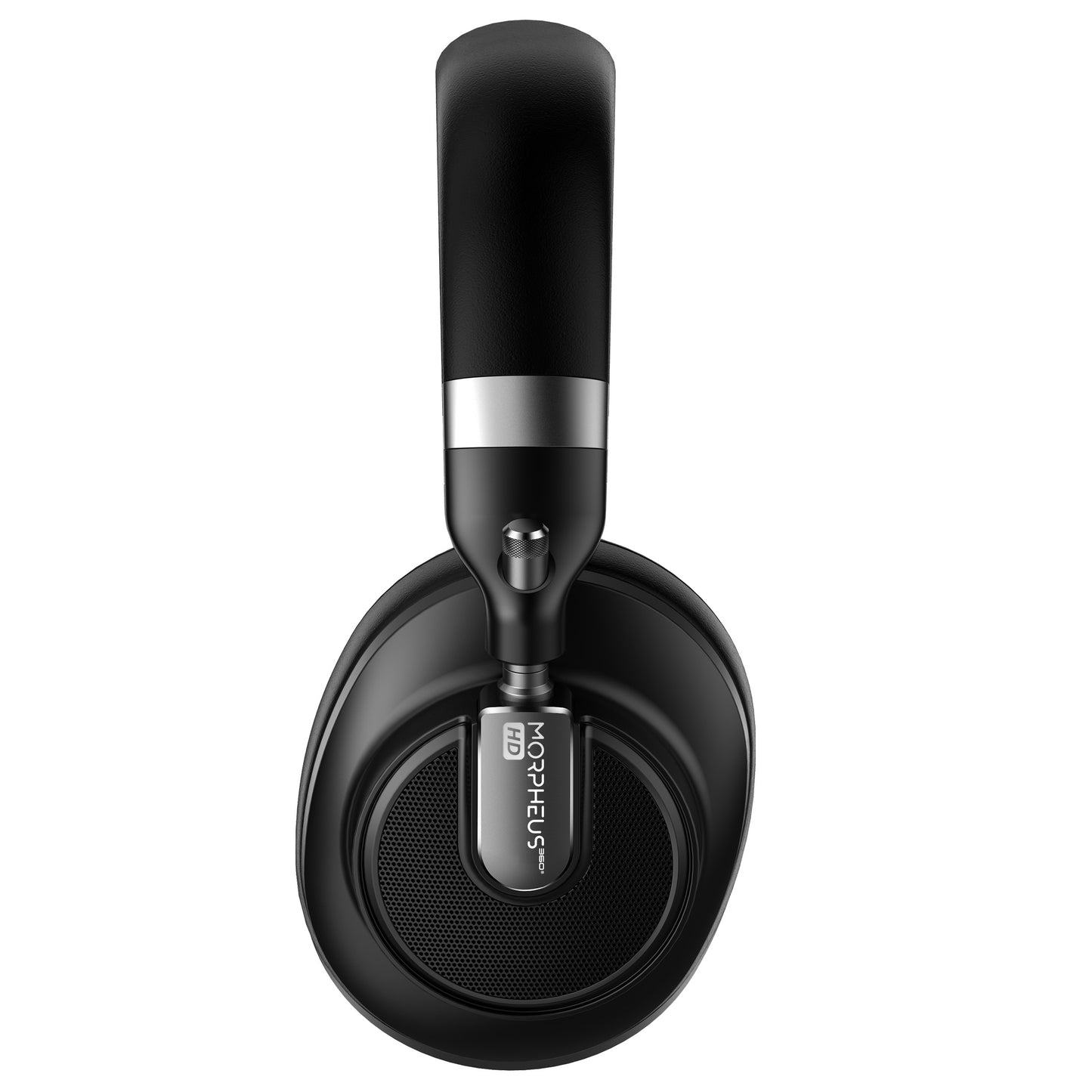 Retail Package of the Morpheus 360 Verve HD Hybrid ANC Wireless Noise Cancelling Headphones HP9750HD, in a Retail Package showing the  Features and Benefits of the product.  Qualcomm aptX HD Sound, Kalimba DSP, Bluetooth 5.1, Travel Case Included.